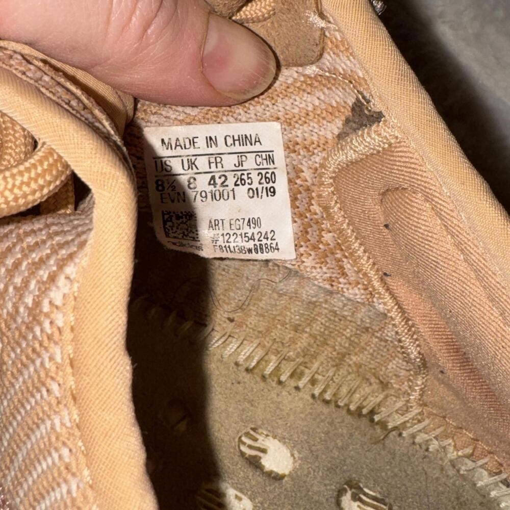 Adidas Yeezy Boost 350 V2 EG7490 Clay Orange Men's 8.5 Sneakers Gum Sole - Picture 8 of 8